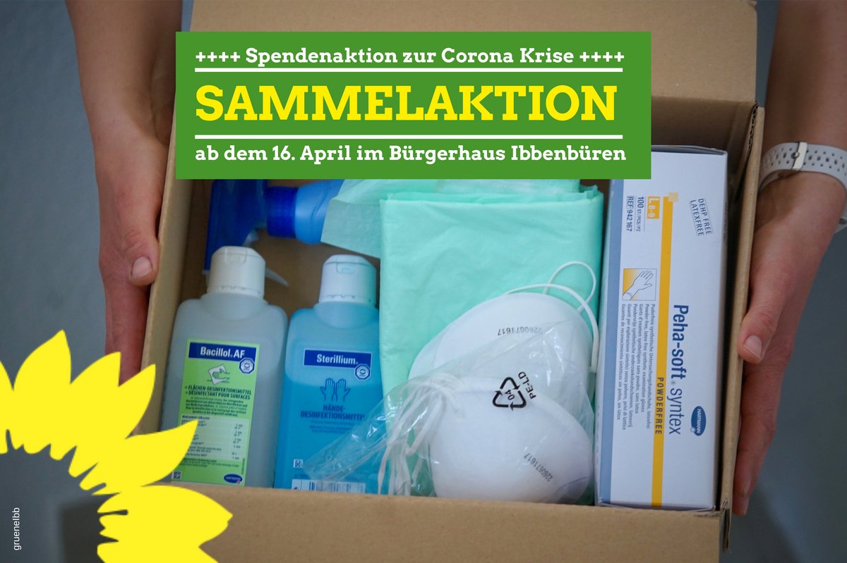 Stillleben zur Sammelaktion zur Corona Krise