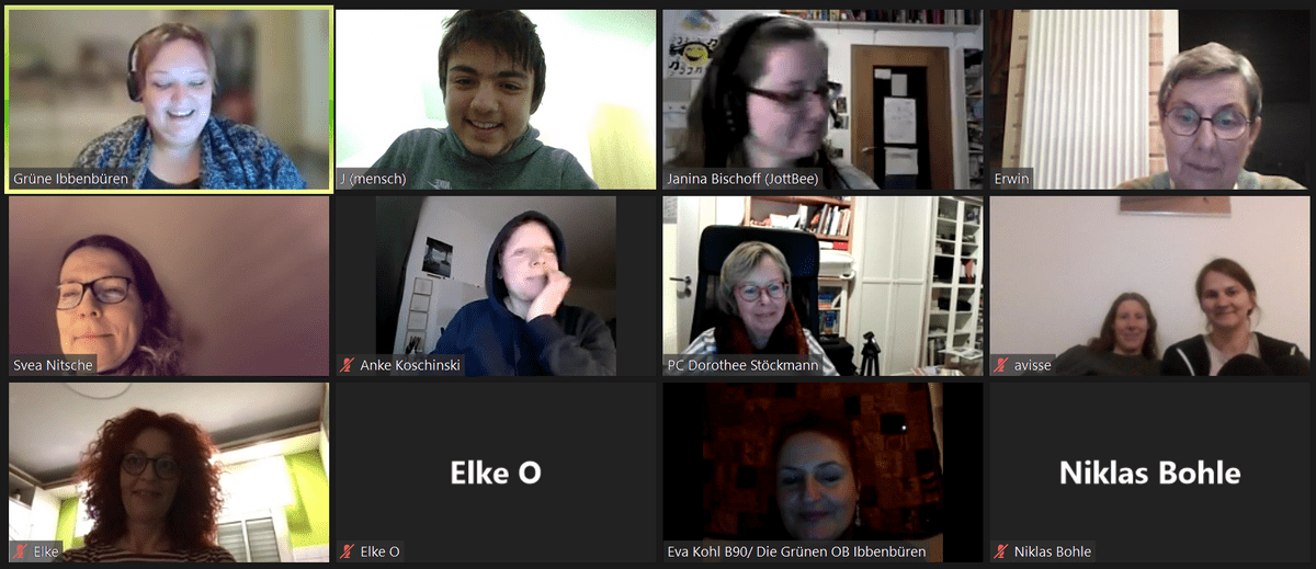 Teilnehmer an der virtuellen Veranstaltung Bolognese auf dreierlei Art