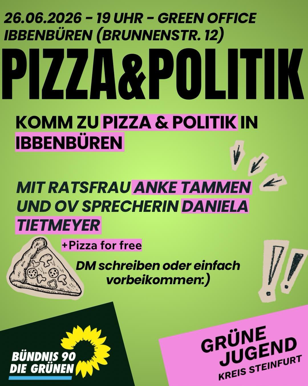 Pizza und Politik Plakat